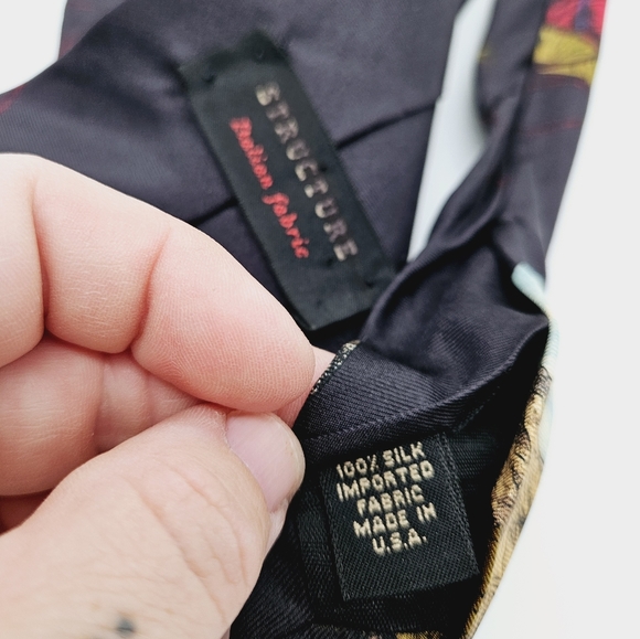 STRUCTURE | 100% silk backpacking hiking gorpcore mountain scenery neck tie - Picture 3 of 3